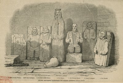 現在のセントポール大聖堂の下にある古代のモニュメント 作： English School