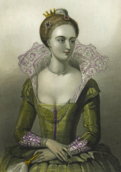 デンマークのアン、イギリスのジェームズ1世の女王コンソート、1856年 作： English School