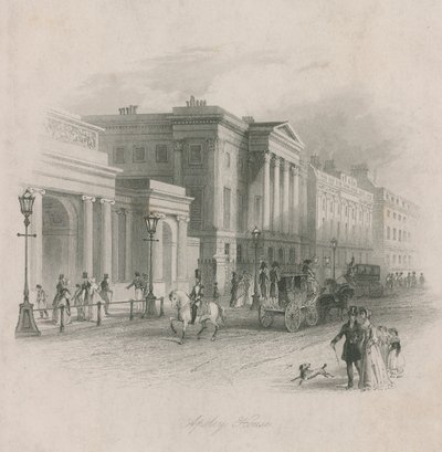 Apsley House、ハイドパークコーナー、ロンドン 作： English School