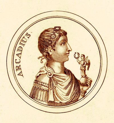 アルカディウス、ジョージ・クラブによる世界史辞典からの挿絵、1825年発行（デジタル拡張画像） 作： English School