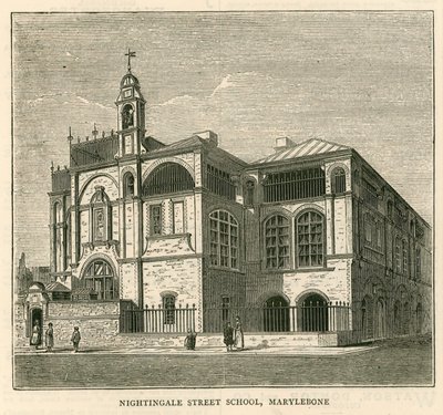 ロンドン教育委員会の建築：ナイチンゲールストリートスクール、ロンドン、メリルボーン 作： English School