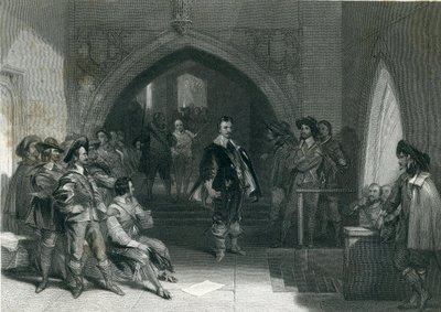 ストラフォード卿の逮捕、1640年 作： English School