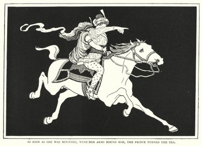 彼女が馬乗りになり、彼に腕を回すと、王子はペグ（刻印）を回した。 作： English School