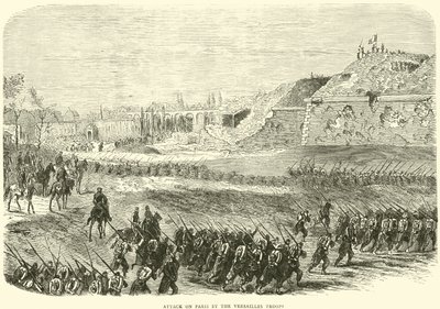 1871年3月、ベルサイユ軍によるパリ攻撃 作： English School