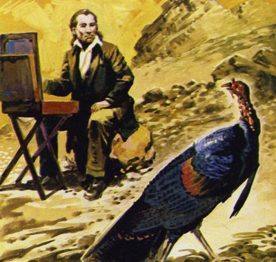 オーデュボンはアメリカの鳥を描くことに彼の人生を捧げました 作： English School