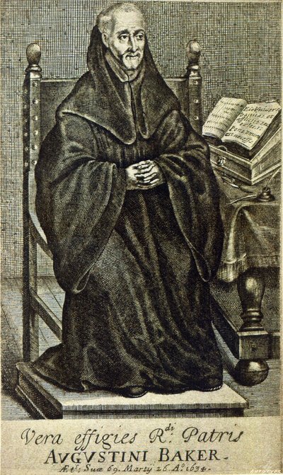アウグスティニ・ベイカー、聖なる知恵からの表紙、1634年に印刷 作： English School
