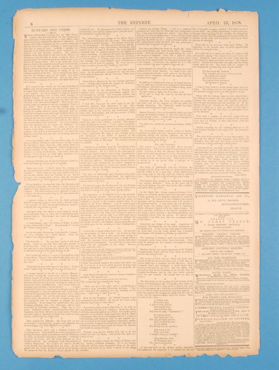 審判のバックページ、第35号。 1878年4月15日 作： English School