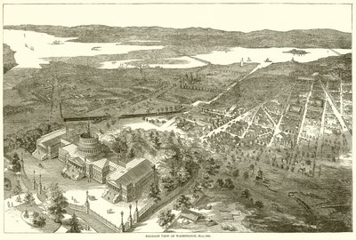 ワシントンのバルーンビュー、1861年5月 作： English School