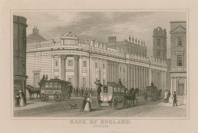イングランド銀行、ジョンソーンズサウスフロント、1823年 作： English School
