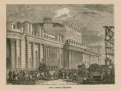 イングランド銀行、ジョンソーンズサウスフロント、1823年 作： English School