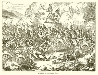 ブサコの戦い、1810年 作： English School