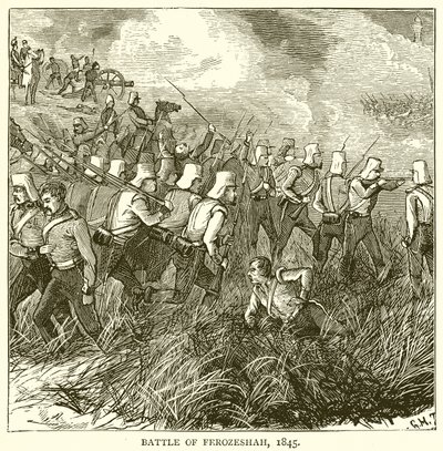 フェロゼシャの戦い、1845 作： English School