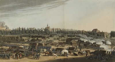ライプツィヒの戦い、1813年10月16〜19日、1812年、1813年、1814年および1815年、1815年のヨーロッパの旧暦での重要な出来事の図解付きの記録（カラーアクアチント） 作： English School