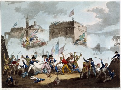 1799年5月8日、アクレの聖ヨハネの戦い - サザーランド、デュブール、ロンドン、ジェンキンスによる「ナポレオン戦争」の中で。 作： English School