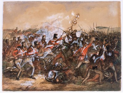 サラマンカの戦い、1812年（紙にトイレ） 作： English School