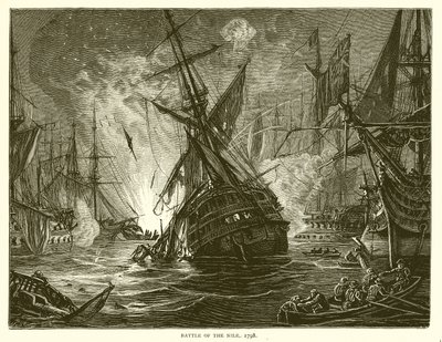 ナイルの戦い、1798 作： English School