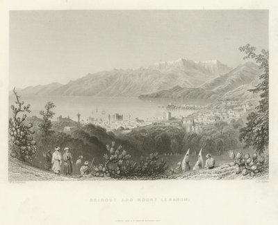 ベイルートとレバノン山、1837年 作： English School