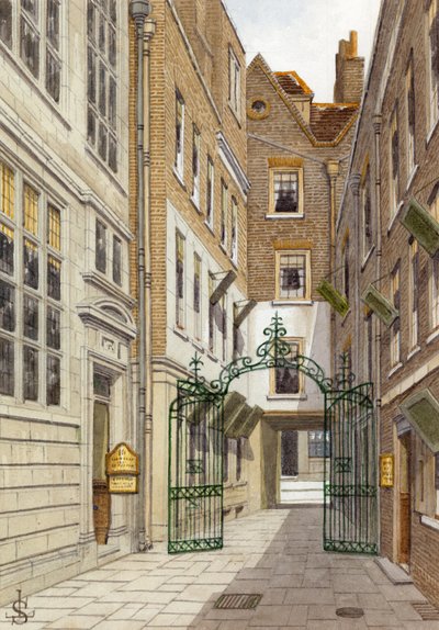 Benet Place、Gracechurch Street（紙にトイレ） 作： English School