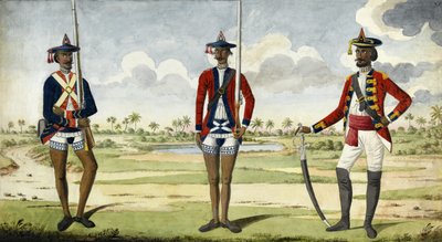 ベンガル軍隊、1785年頃 作： English School
