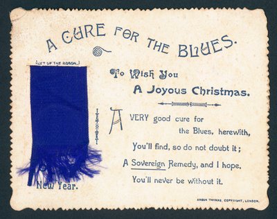 青いスカーフ、クリスマスカード 作： English School