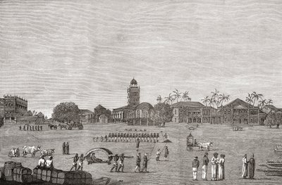 1767年にインドの南ムンバイにあるボンベイグリーンは、JRグリーンの「イギリス人の短い歴史」から1893年に出版されました。 作： English School