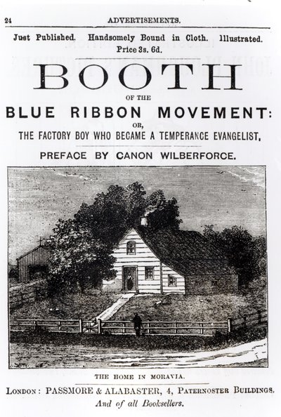 ブルーリボン運動のブース、1883年 作： English School