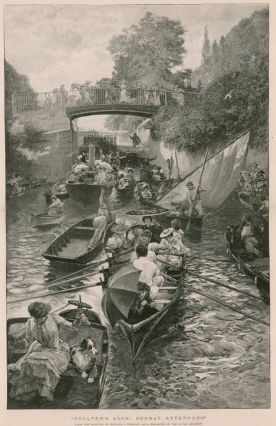 Boulters Lock：日曜の午後、エドワードJグレゴリーの絵画より 作： English School