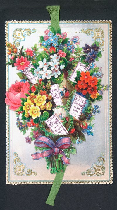 花の花束、クリスマスカード 作： English School