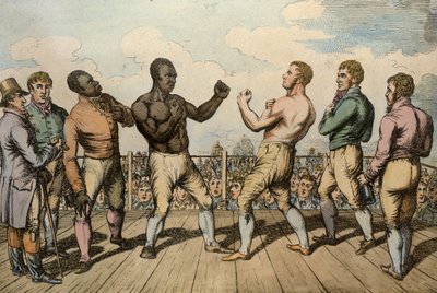 1811年ラトランド、シストルトンギャップでのクリブ（1781-1848）とモリノー（d.1818）のボクシングマッチ 作： English School