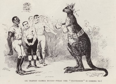 Boxing kangaroo（リトグラフ 作： English School