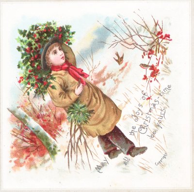 ヒイラギ、クリスマスカードを運ぶ少年 作： English School