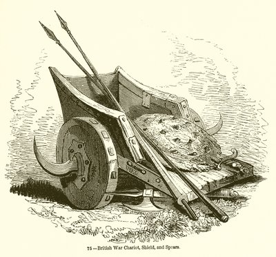 英国戦争の戦車、盾、槍 作： English School