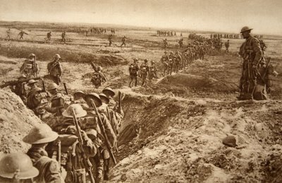 英国の歩兵、カンブレーの前進、1914-19年 作： English School