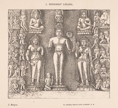 ジェームズ・ファーガソンとJ.バージェスによるインドの洞窟寺院からの仏教の連祷 作： English School