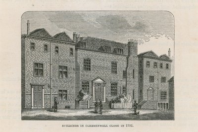 1791年にクラーケンウェルクローズの建物 作： English School