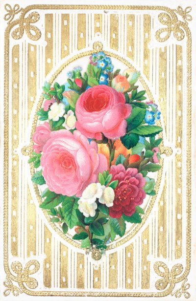 色とりどりの花の束、カード 作： English School