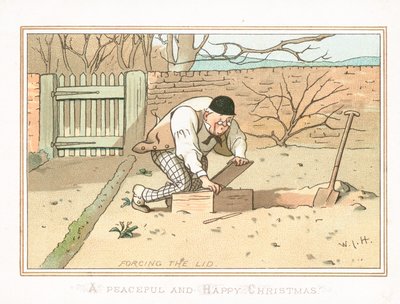 庭に埋められたボックス、クリスマスカード 作： English School