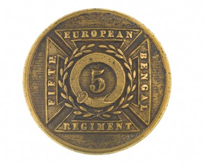 ボタン、将校、第5ベンガルヨーロッパ連隊、1858-1860 作： English School