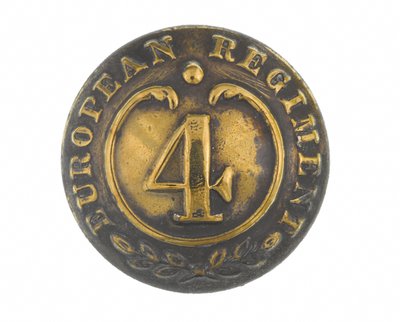 ボタン、他の階級、第4ベンガルヨーロッパ連隊、1855-1861。 作： English School