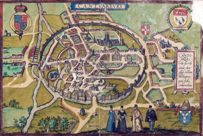 CCA-PRINDRAW - 3 - A - 1 Canterbury Map、c1588 作： English School