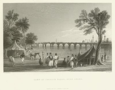 1837年トルコ、アダナ近くのイブラヒムパシャのキャンプ 作： English School
