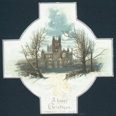 カンタベリー大聖堂、クリスマスカード 作： English School