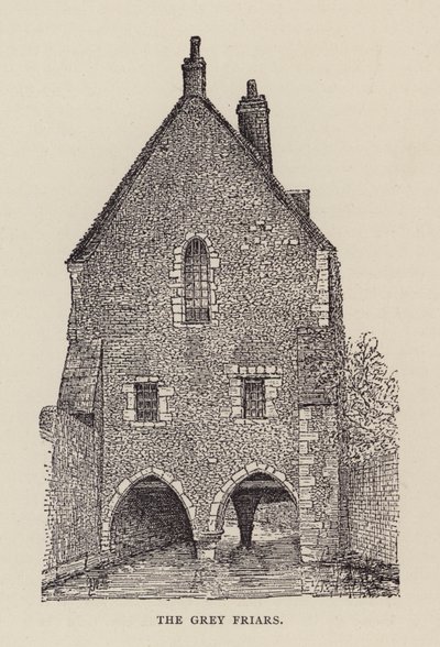 カンタベリーThe Grey Friars（リトグラフ 作： English School