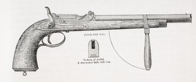 キャプテンバートンのカービン銃と発射物、リチャードバートン船長の人生から、イザベルバートン（1831-96）による第II巻1893年公開 作： English School
