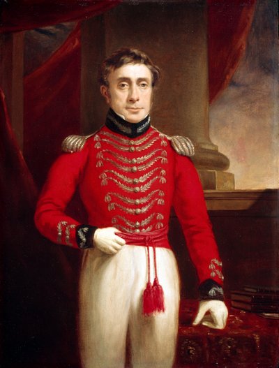 デイビッドレイトン船長（1774-1860）第4連隊先住民歩兵、1804年頃 作： English School