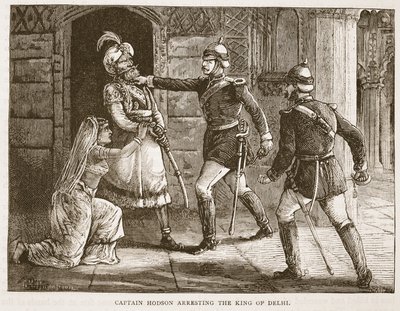 デリー王を逮捕したホドソン船長、カッセルズのイラスト入りイギリスの歴史 作： English School