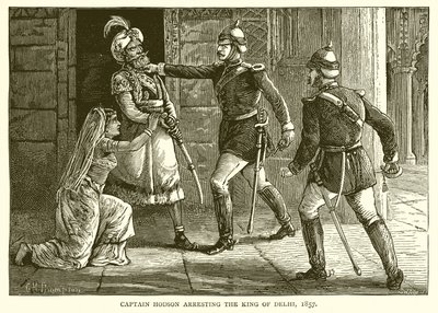 1857年にデリー王を逮捕したホドソン船長 作： English School