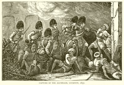 アラムバーグの捕獲、ラクナウ、1857 作： English School