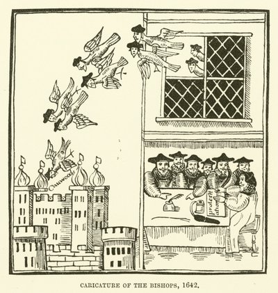 司教の風刺画、1642 作： English School