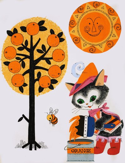 世界をオレンジ色に塗る猫 作： English School